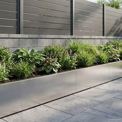 vidaXL Retaining Wall 2 pcs 100 x 12 x 40 cm Stainless Steel Silver 1