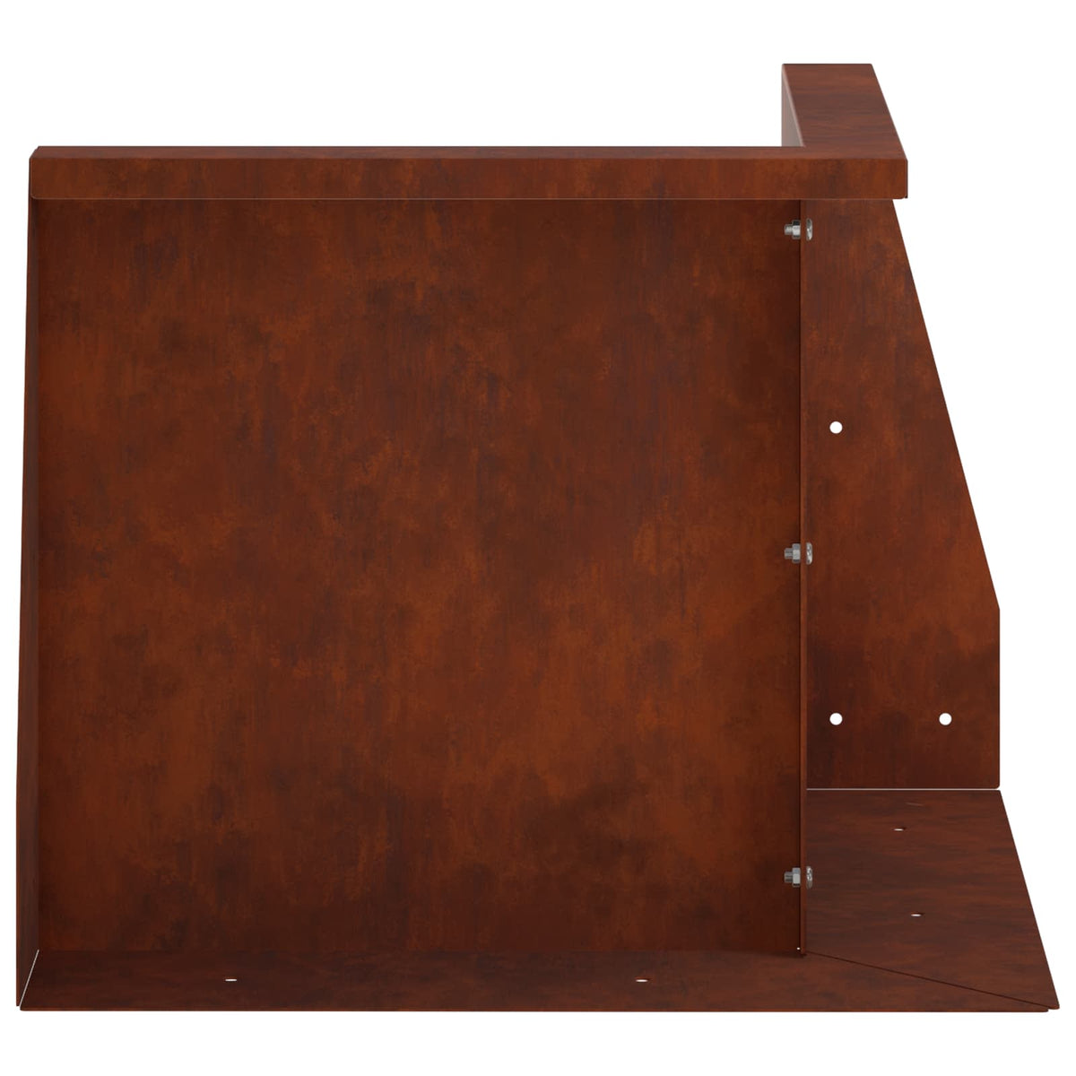 Retaining Wall Steel 50 x 50 x 40 cm 1 x 270° Corner Weathering steel