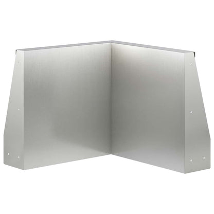 Retaining Wall 2 pcs Steel 50 x 50 x 50 cm 2 x 270° Corner Stainless steel
