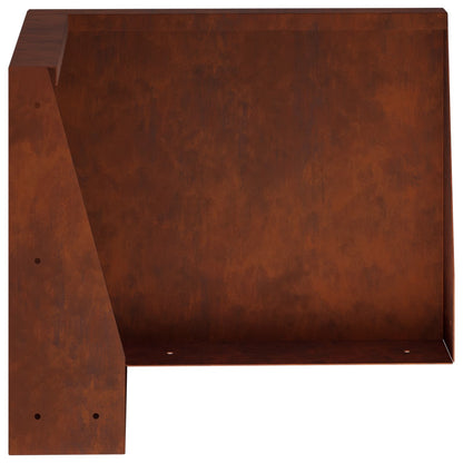 Retaining Wall 2 pcs Steel 50 x 50 x 40 cm 2 x 90°corner Weathering steel