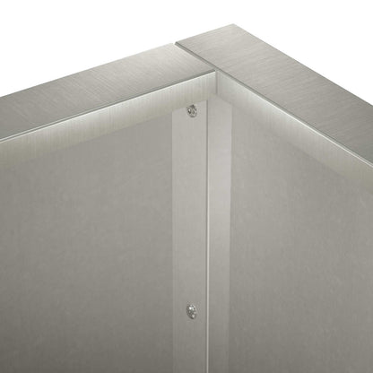 Retaining Wall 2 pcs Steel 50 x 50 x 50 cm 2 x 90°corner Stainless steel