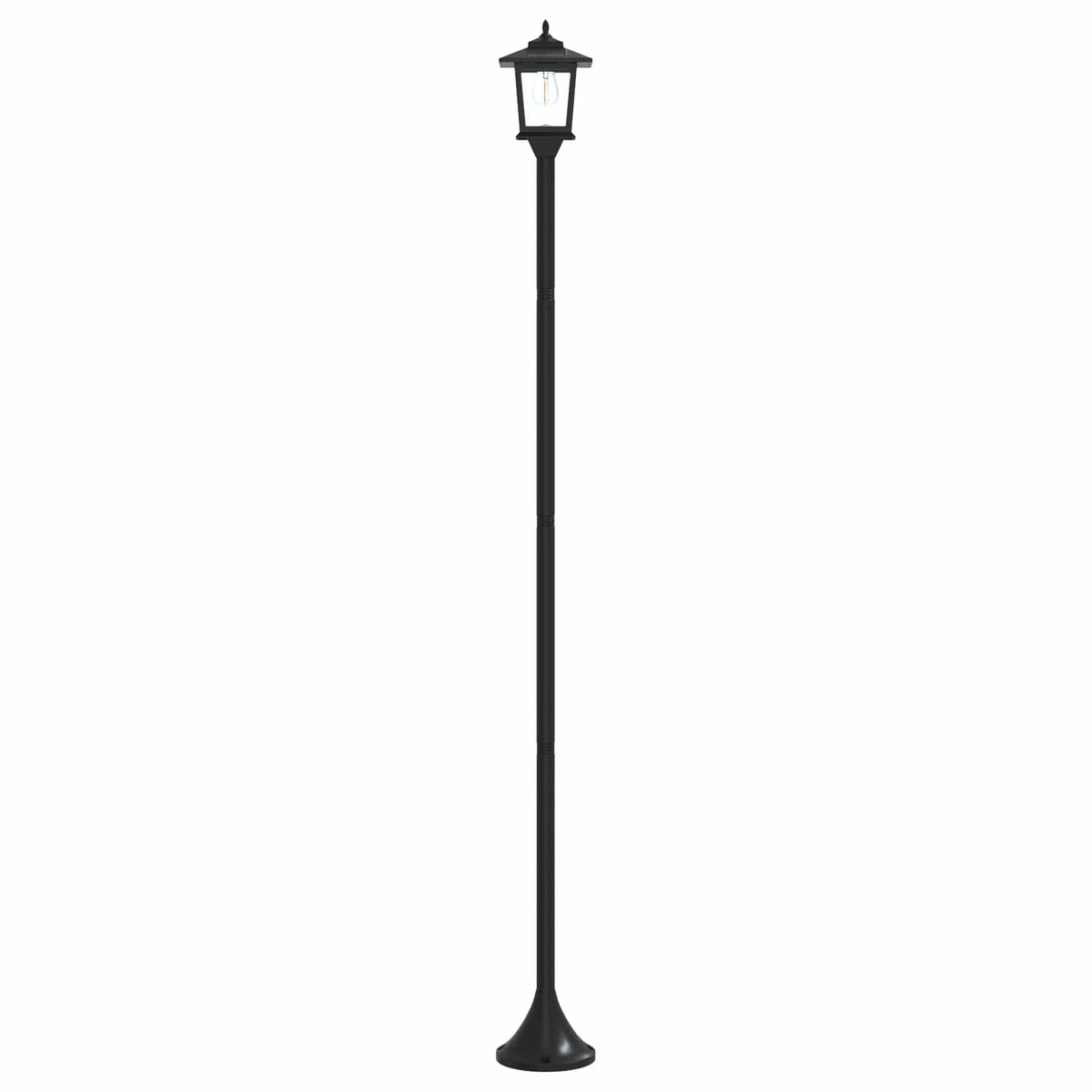 Solar Lamp Post with Planter Black 32 x 32 x 158 cm Lantern set