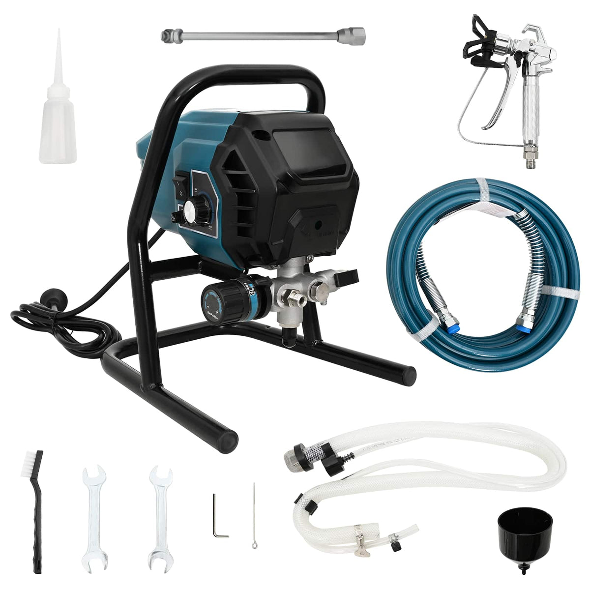 vidaXL Airless Paint Sprayer 7.6 m Hose 220V 1.5 L/min 200 Bar 3