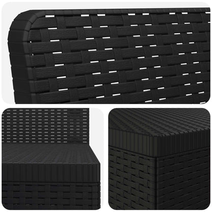 vidaXL 3-Seater Garden Sofa Rattan Look PP Anthracite 5