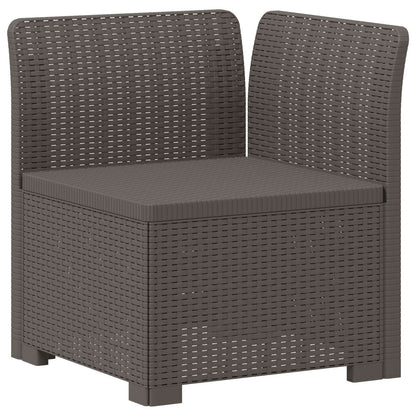 vidaXL 3-Seater Garden Sofa Rattan Look PP Light Grey 4
