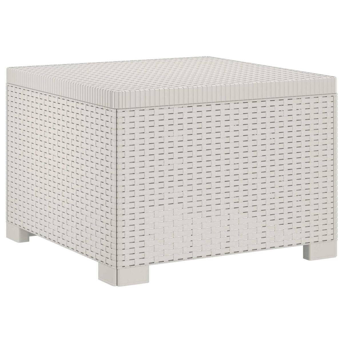vidaXL 4-Seater Garden Sofa Rattan Look PP White 5