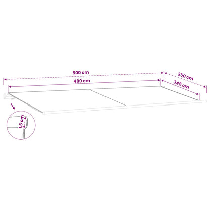 Awning Replacement Fabric 500 x 350 cm Polyester Cream
