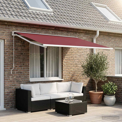 Awning Replacement Fabric 400 x 350 cm Burgundy red