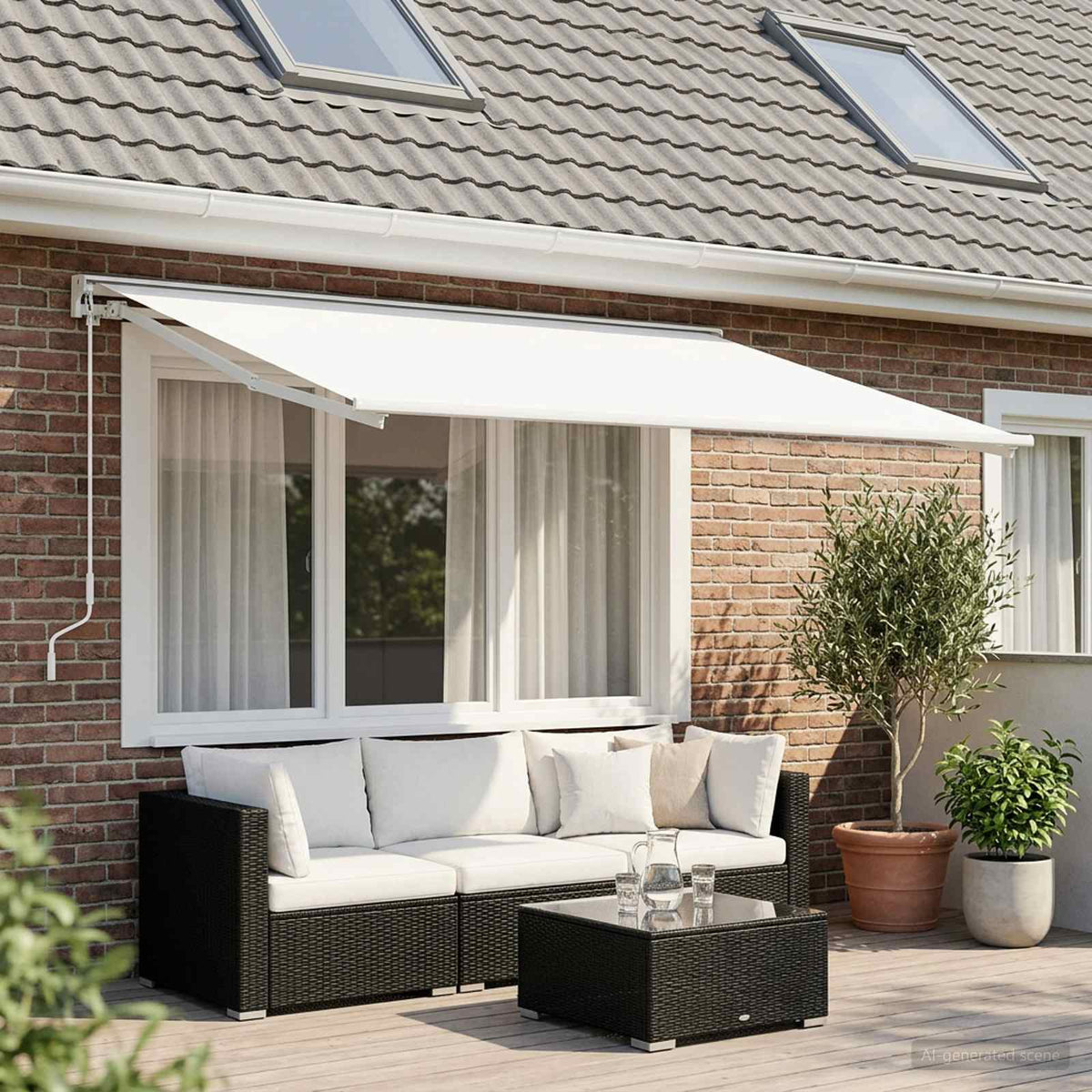 Awning Replacement Fabric White
