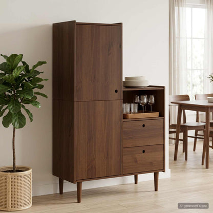 vidaXL Cupboard BILBAO Caramel 100 x 45 x 160 cm 1