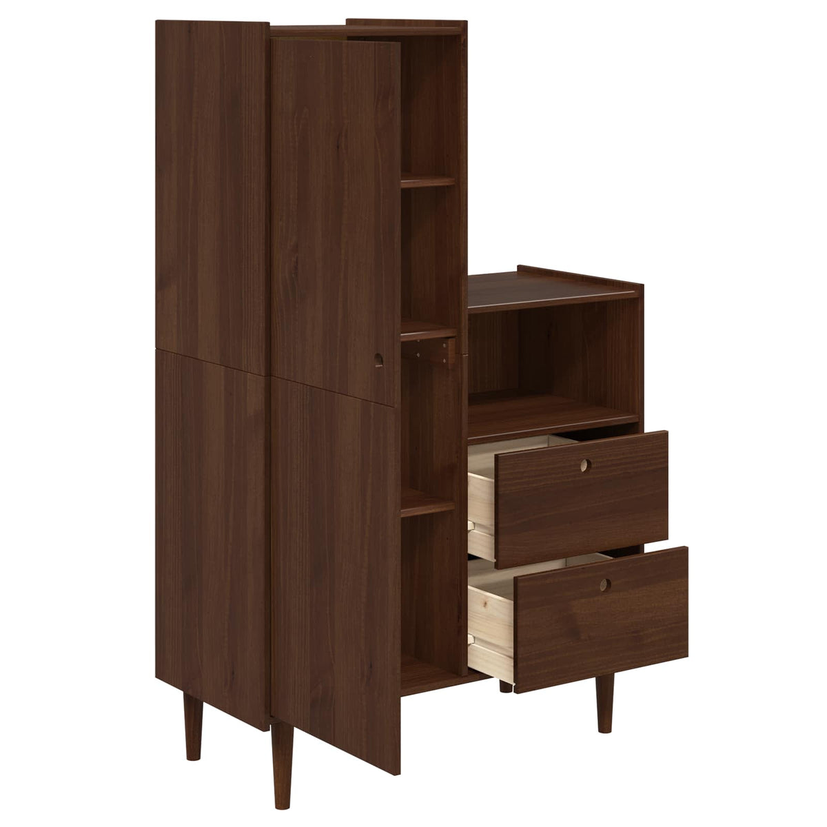 vidaXL Cupboard BILBAO Caramel 100 x 45 x 160 cm 3