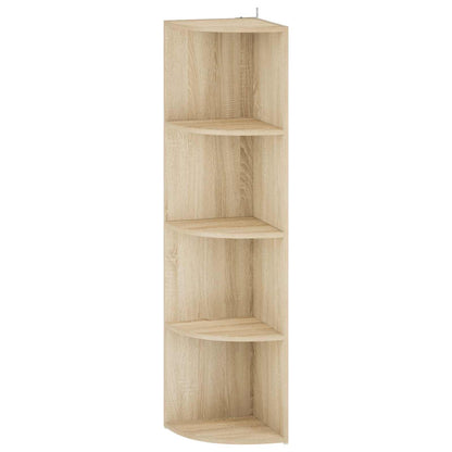 Corner Shelf 4-Tier 31.5 x 31 x 130 cm Engineered Wood Sonoma oak