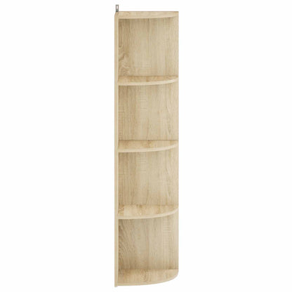 Corner Shelf 4-Tier 31.5 x 31 x 130 cm Engineered Wood Sonoma oak