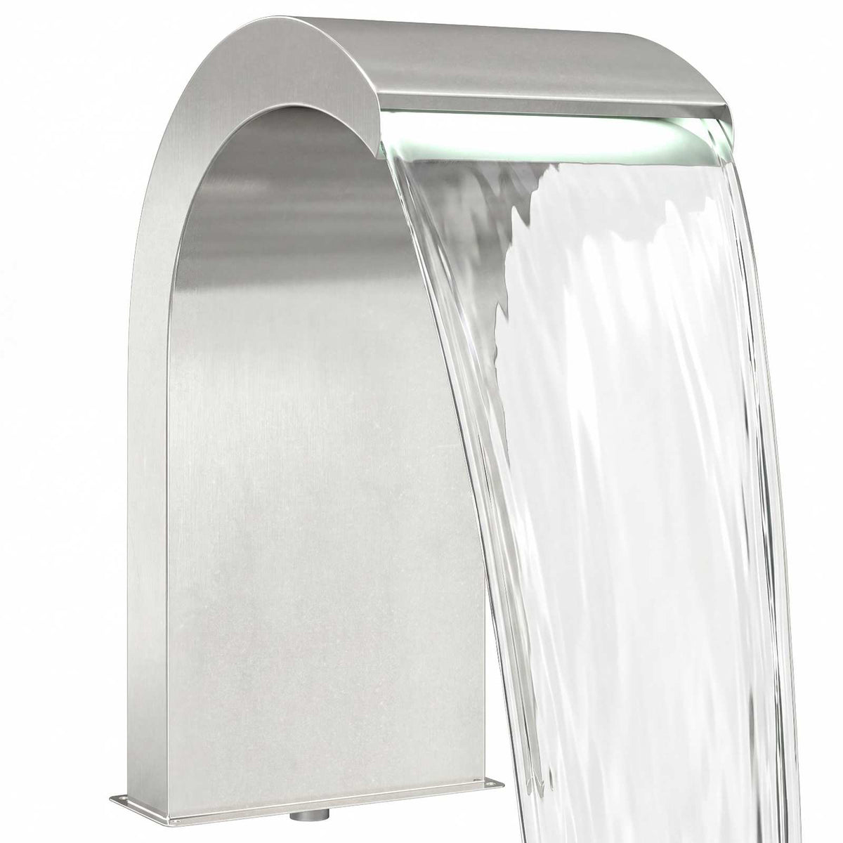 Pool Fountain Stainless Steel 45x30x65 cm Silver with LED