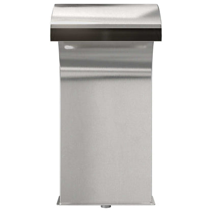 Pool Fountain Stainless Steel 45x30x65 cm Silver with LED