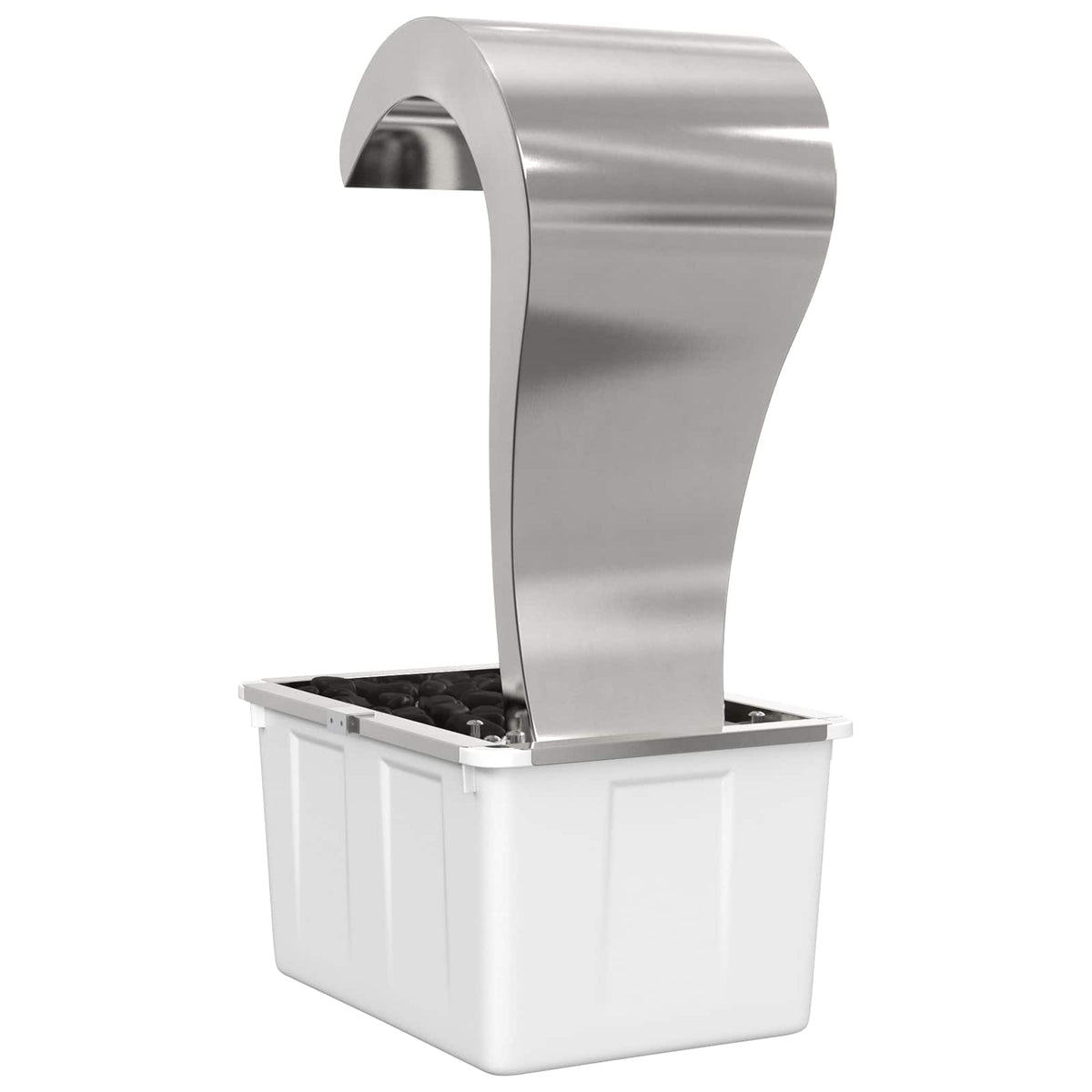 vidaXL Garden Waterfall Stainless Steel 304 54.5 x 34 x 83 cm Silver 6