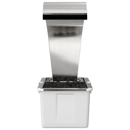 vidaXL Garden Waterfall Stainless Steel 304 54.5 x 34 x 83 cm Silver 4
