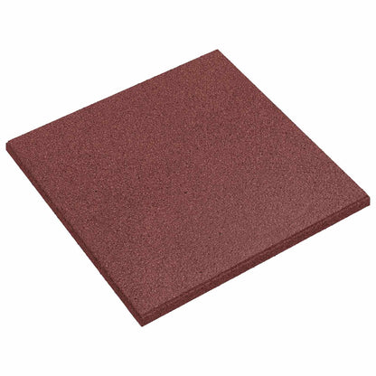 vidaXL Fall Protection Tiles 24 pcs Red 50 x 50 cm Rubber 1