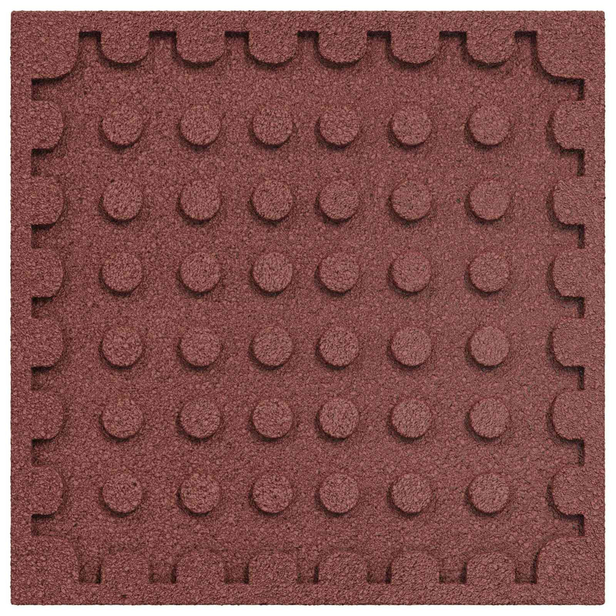 Fall Protection Tiles 50 x 50 cm Rubber Red 24