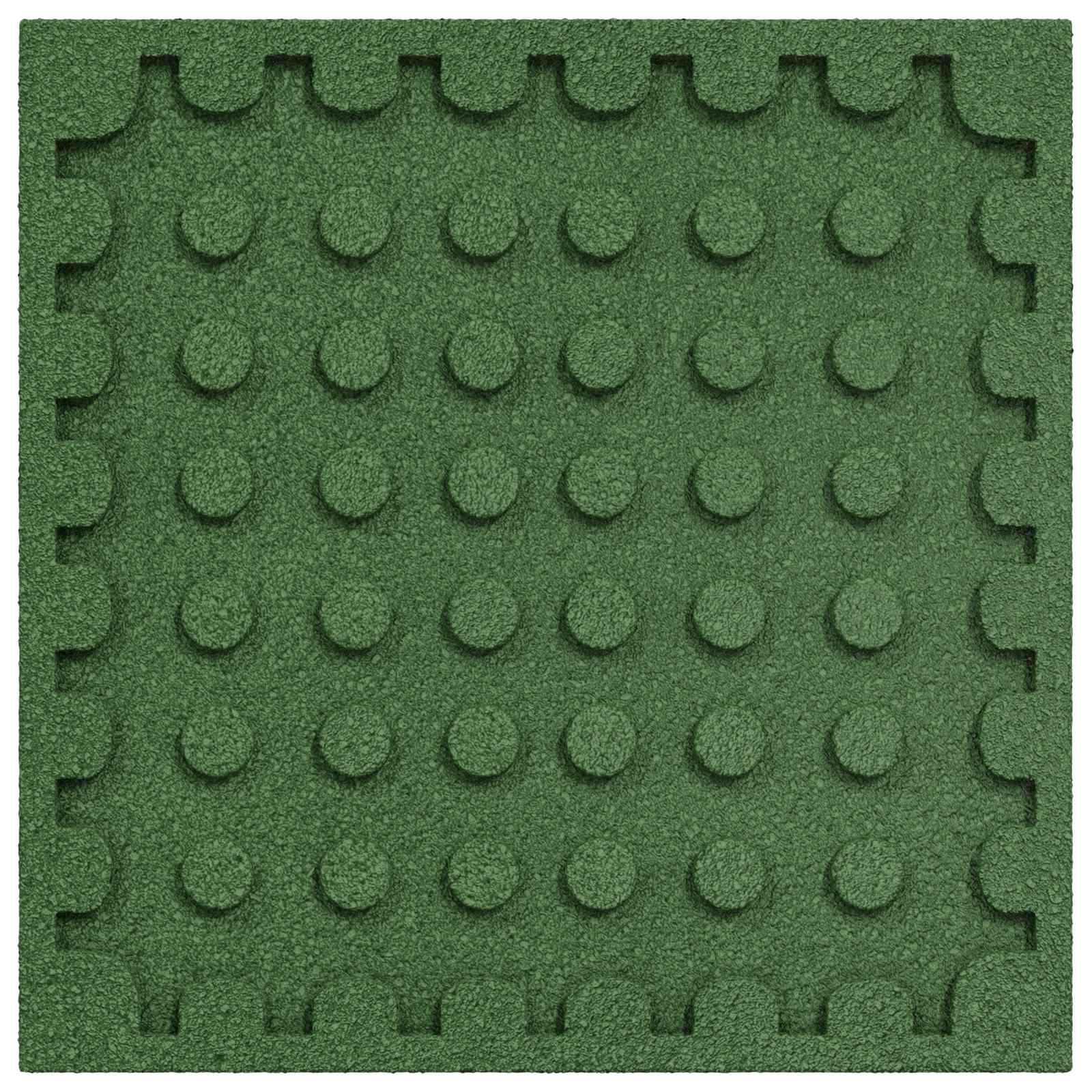 vidaXL Fall Protection Tiles 18 pcs Green 50 x 50 cm Rubber 3