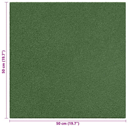 vidaXL Fall Protection Tiles 18 pcs Green 50 x 50 cm Rubber 6
