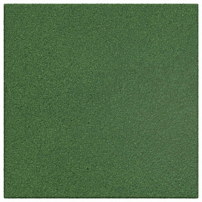 vidaXL Fall Protection Tiles 18 pcs Green 50 x 50 cm Rubber 4
