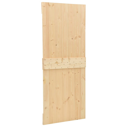 vidaXL Sliding Door 2 pcs 80 x 210 cm Solid Pine Wood 6