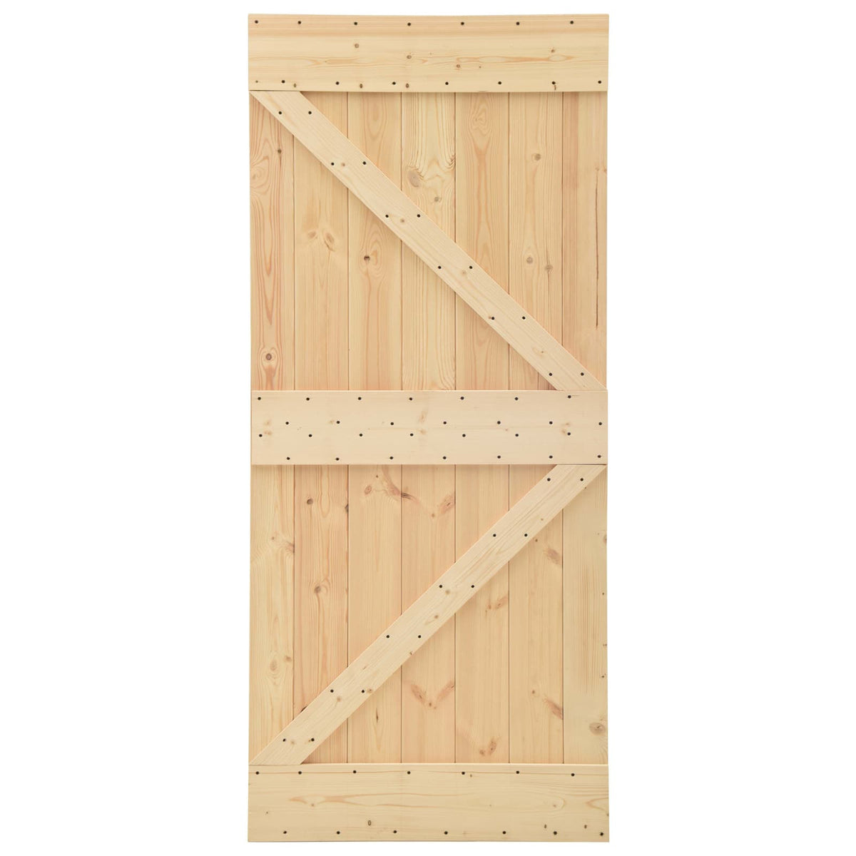 vidaXL Sliding Door 2 pcs 80 x 210 cm Solid Pine Wood 5