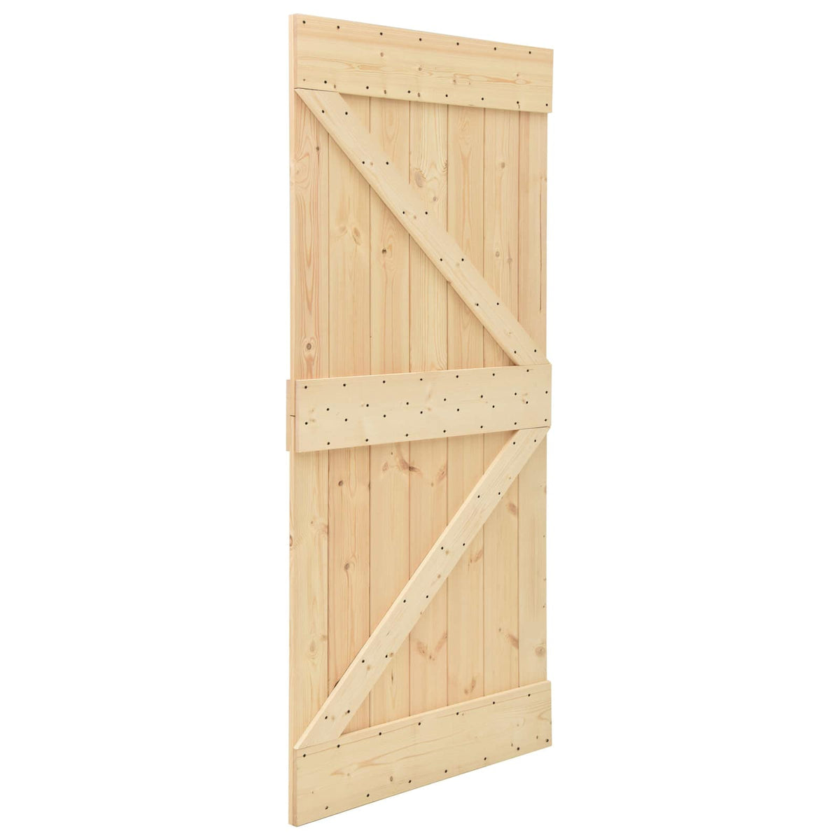 vidaXL Sliding Door 2 pcs 80 x 210 cm Solid Pine Wood 4