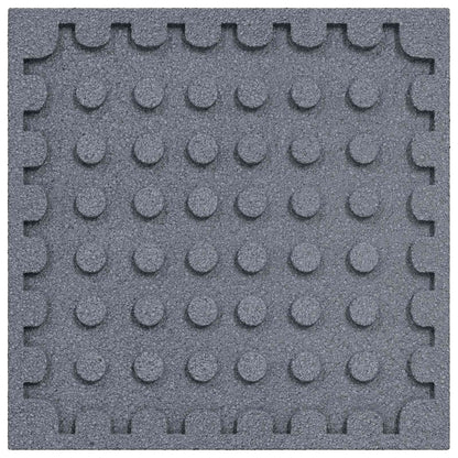 vidaXL Fall Protection Tiles 24 pcs Grey 50 x 50 cm Rubber 3