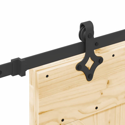 vidaXL Sliding Door NARVIK Natural and Black 95 x 210 cm (213.5 cm) 6