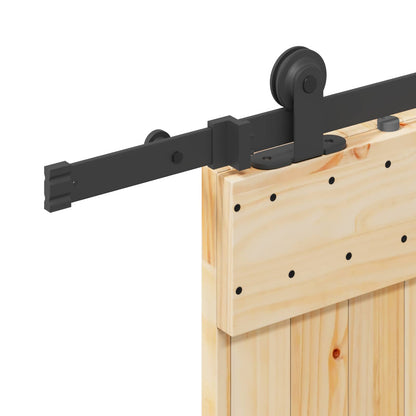 vidaXL Sliding Door NARVIK Natural and Black 6