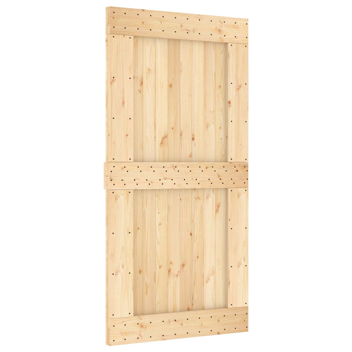 vidaXL Sliding Door NARVIK Natural and Black 2