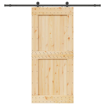 vidaXL Sliding Door NARVIK Natural and Black 4