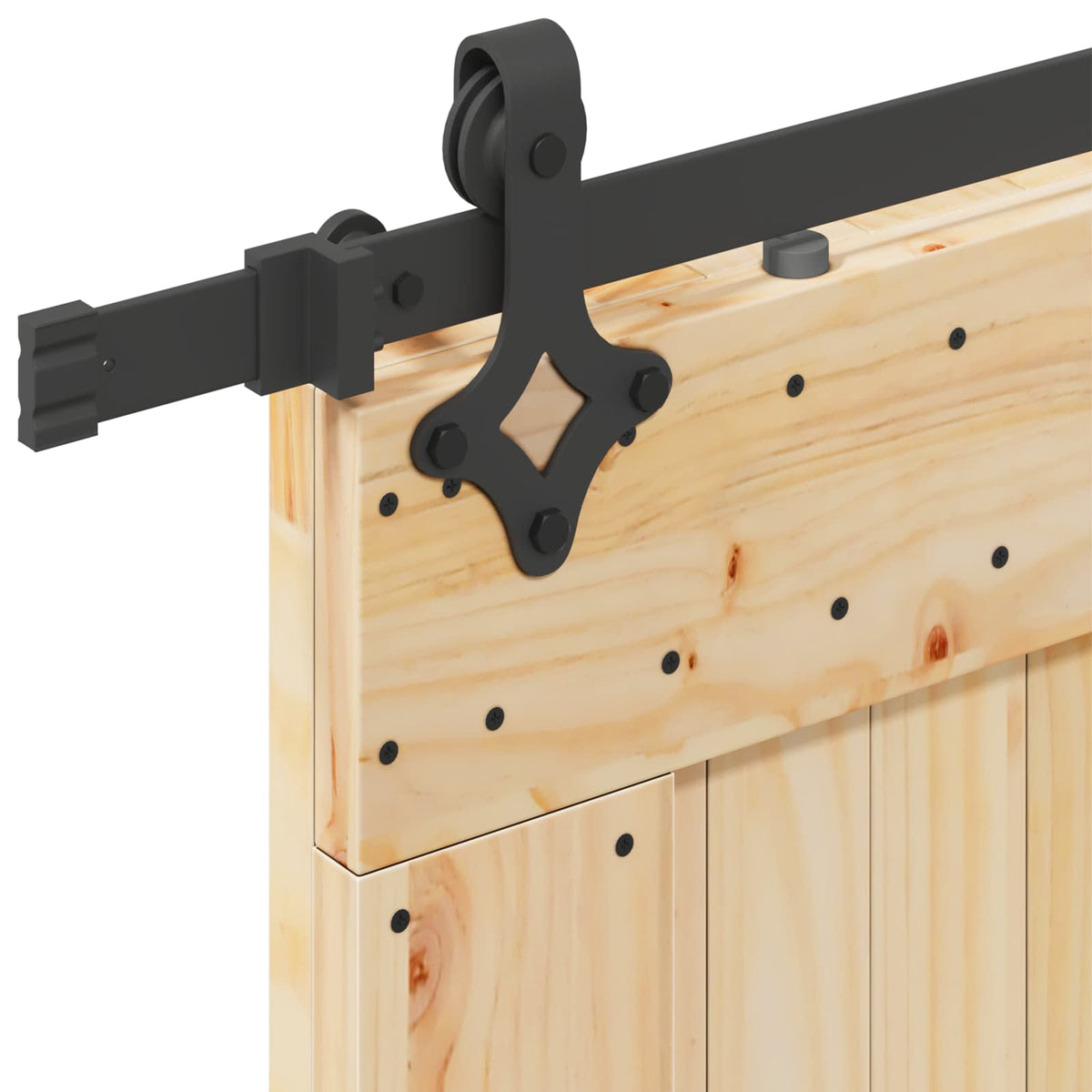 vidaXL Sliding Door NARVIK Natural and Black 100 x 210 cm (213.5 cm) 6