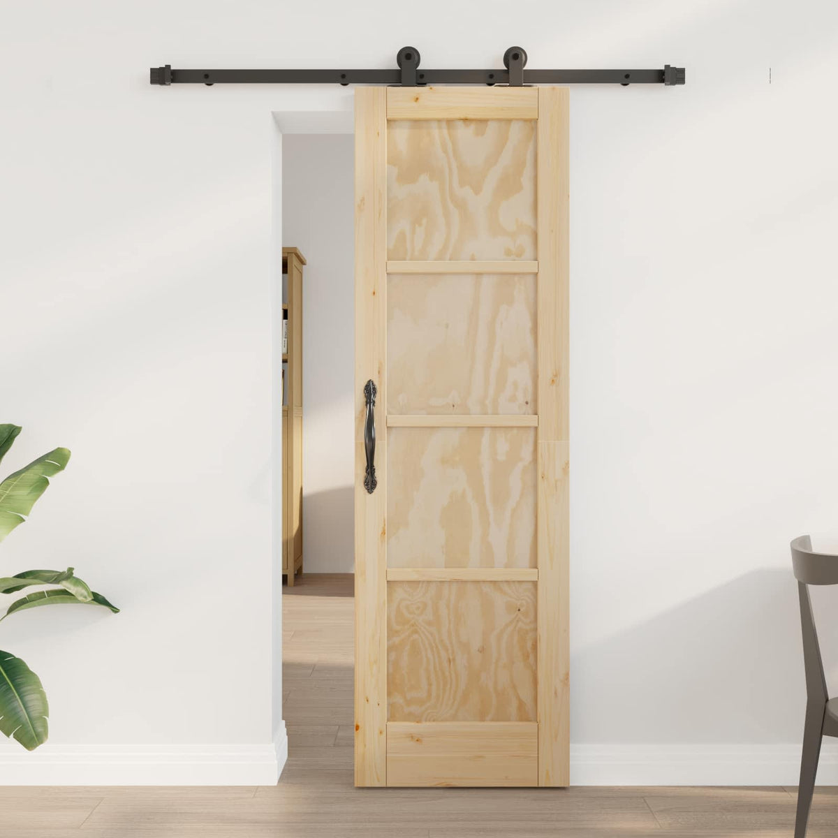 Sliding Door ORKDAL Solid Pine Wood Natural 61 cm 198.5 cm 152.5 cm