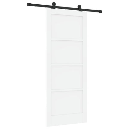 vidaXL Sliding Door ORKDAL 83 x 202 cm Solid Pine Wood White 2