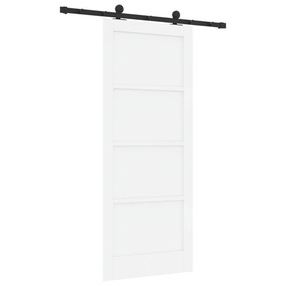 vidaXL Sliding Door ORKDAL 83 x 202 cm Solid Pine Wood White 6
