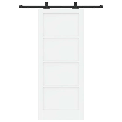 vidaXL Sliding Door ORKDAL 83 x 202 cm Solid Pine Wood White 4