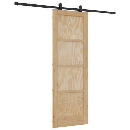 vidaXL Sliding Door ORKDAL 73.5 x 211 cm Solid Pine Wood Natural 2