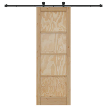 vidaXL Sliding Door ORKDAL 73.5 x 211 cm Solid Pine Wood Natural 4