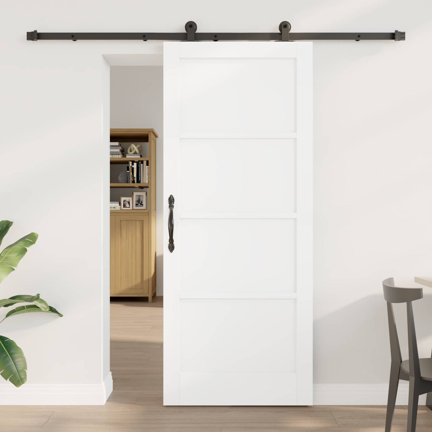 vidaXL Sliding Door ORKDAL 83 x 202 cm Solid Pine Wood White 1