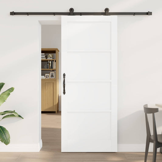 vidaXL Sliding Door ORKDAL 83 x 202 cm Solid Pine Wood White 1