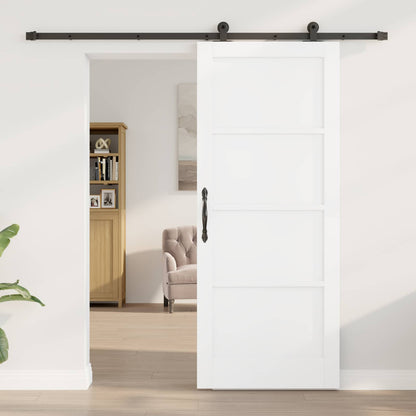 vidaXL Sliding Door ORKDAL 83 x 202 cm Solid Pine Wood White 3