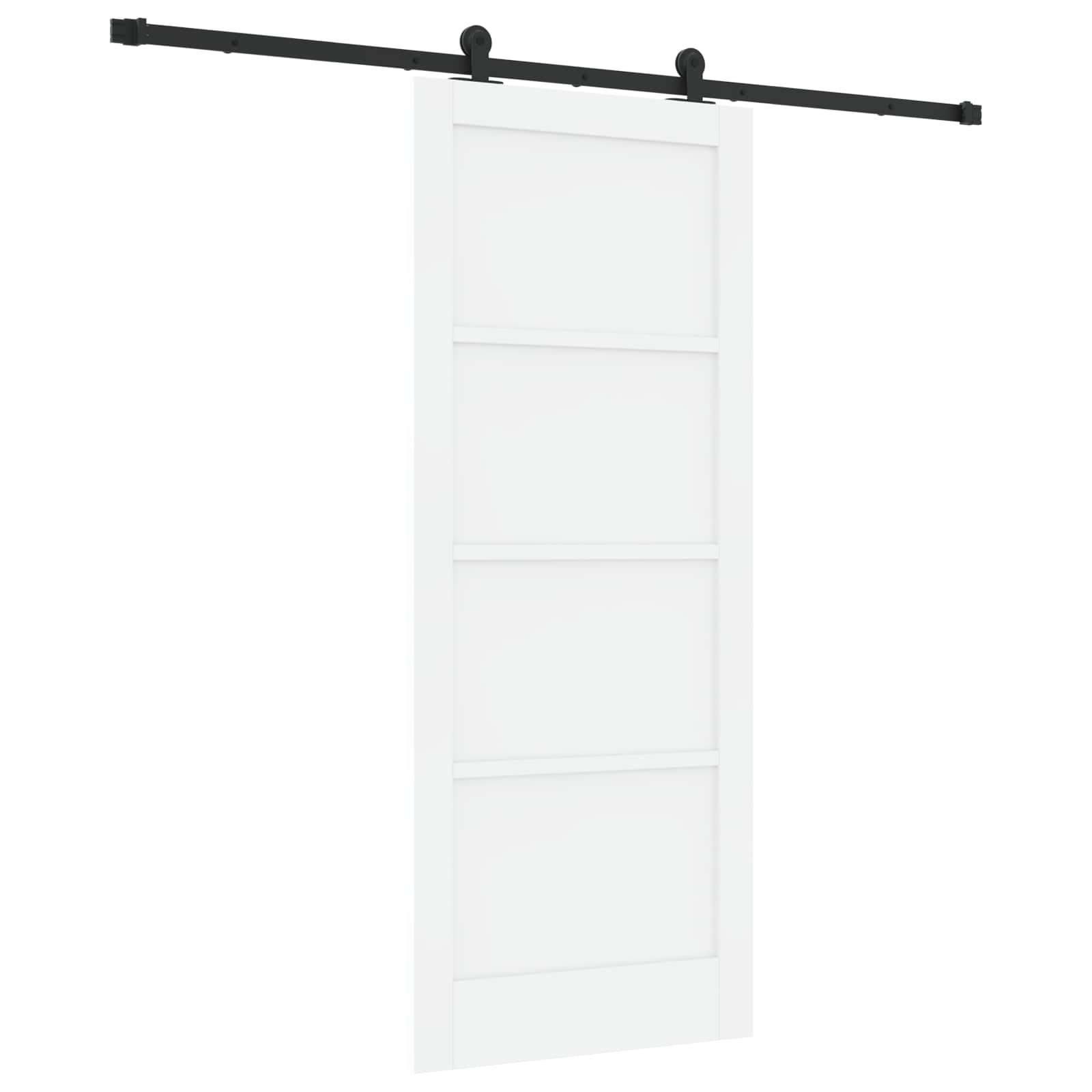 vidaXL Sliding Door ORKDAL 83 x 202 cm Solid Pine Wood White 2