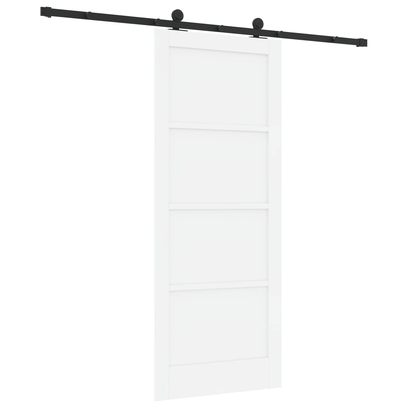 vidaXL Sliding Door ORKDAL 83 x 202 cm Solid Pine Wood White 6