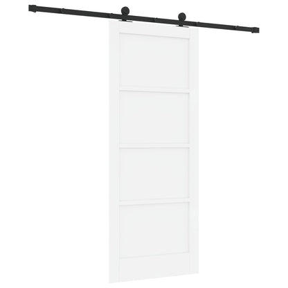 vidaXL Sliding Door ORKDAL 83 x 202 cm Solid Pine Wood White 6