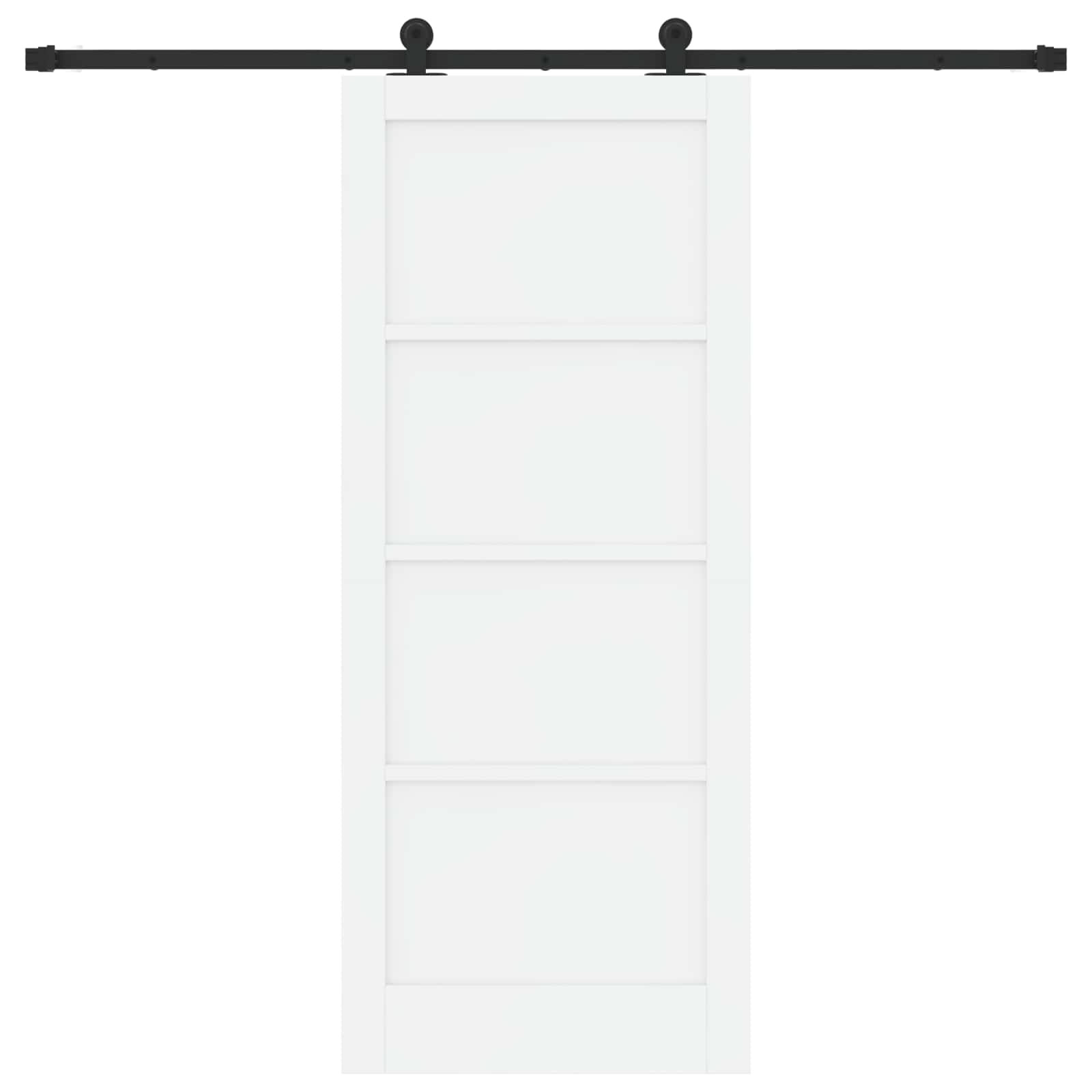 vidaXL Sliding Door ORKDAL 83 x 202 cm Solid Pine Wood White 4