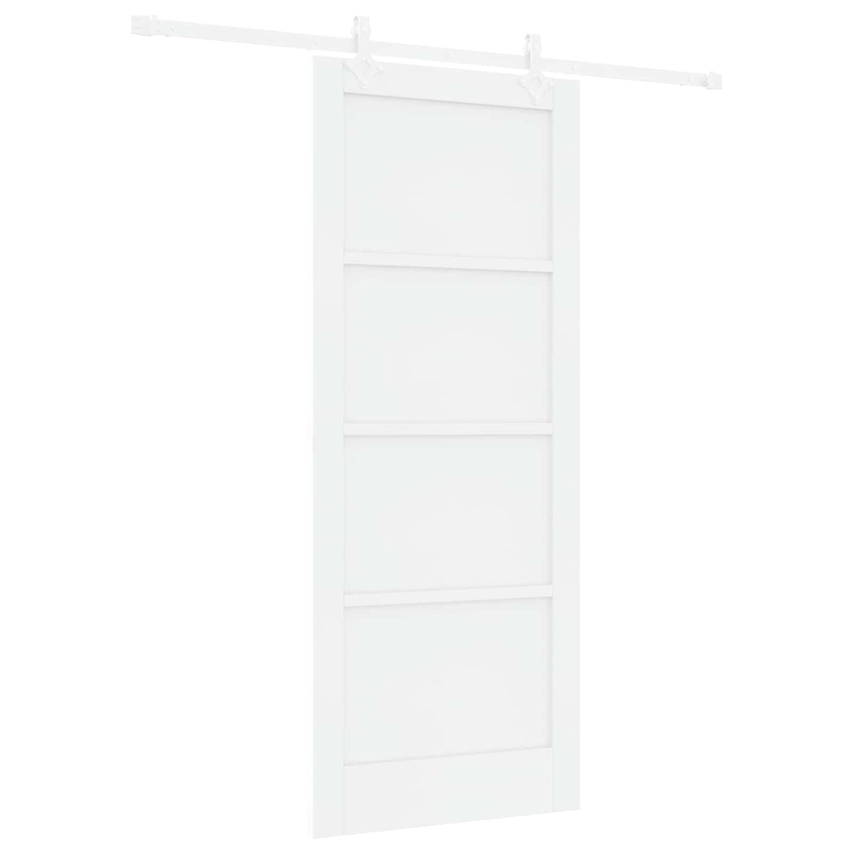 vidaXL Sliding Door White 83 x 202 cm Solid Pine Wood 2