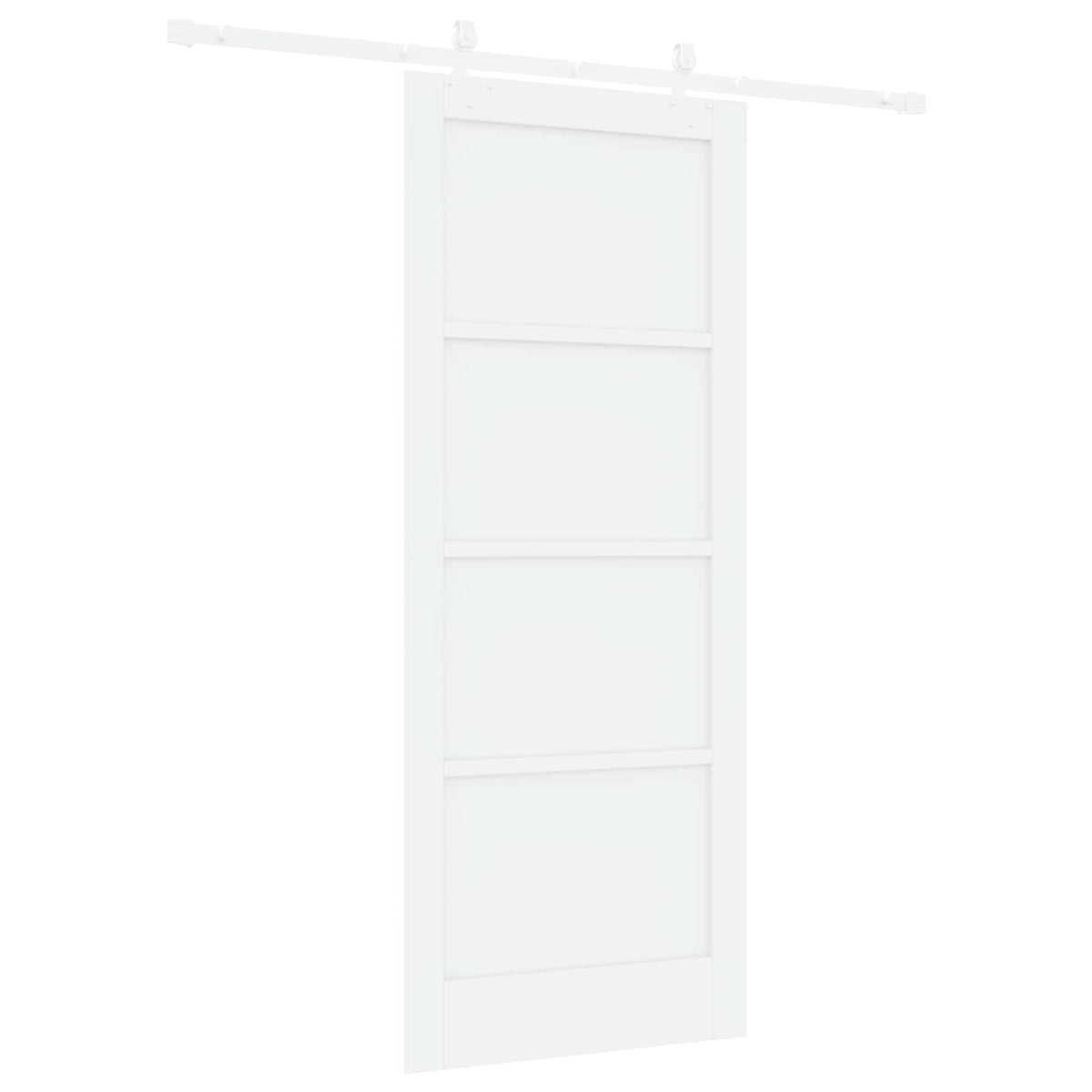 vidaXL Sliding Door White 83 x 202 cm Solid Pine Wood 6